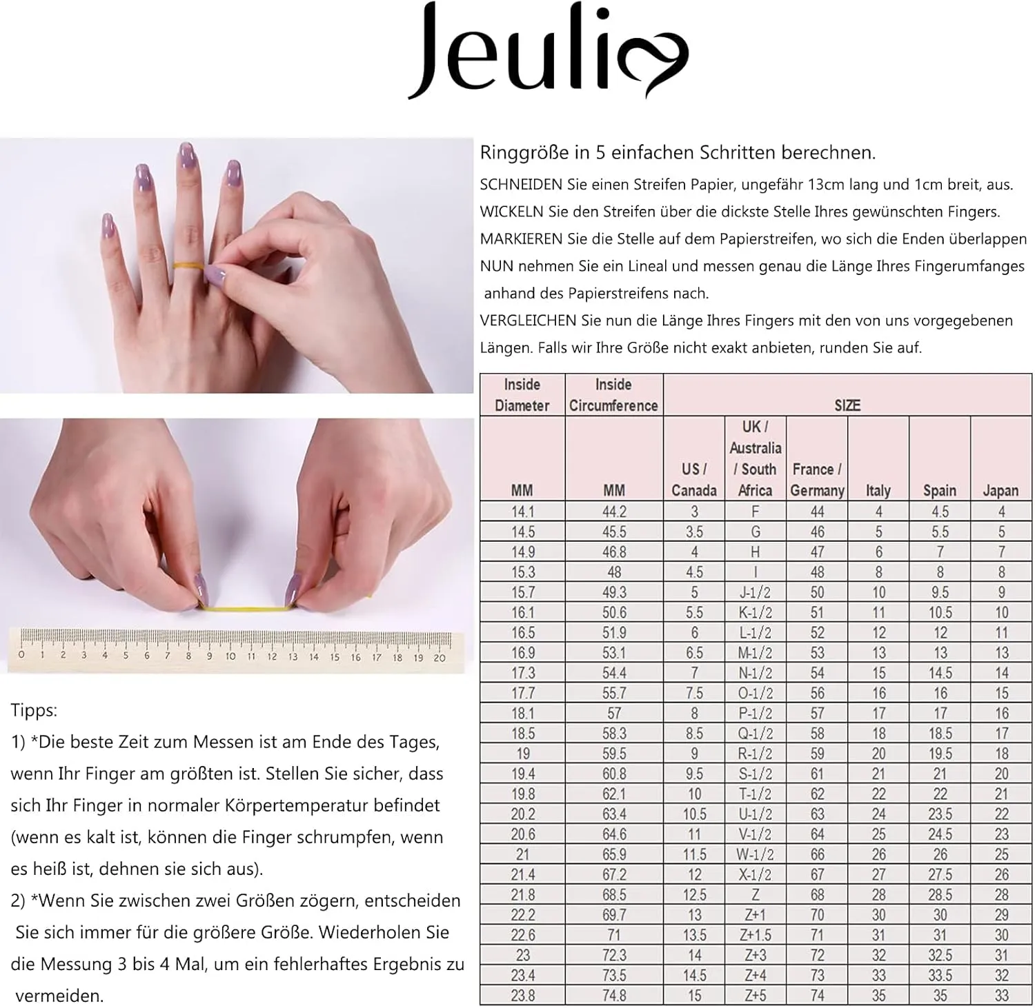Jeulia 3 Carat CZ Solitaire Engagement Rings Halo Milgrain Heart Cut Sterling Silver Ring Set Promise Engagement Wedding Anniversary Rings Bridal Sets for Women