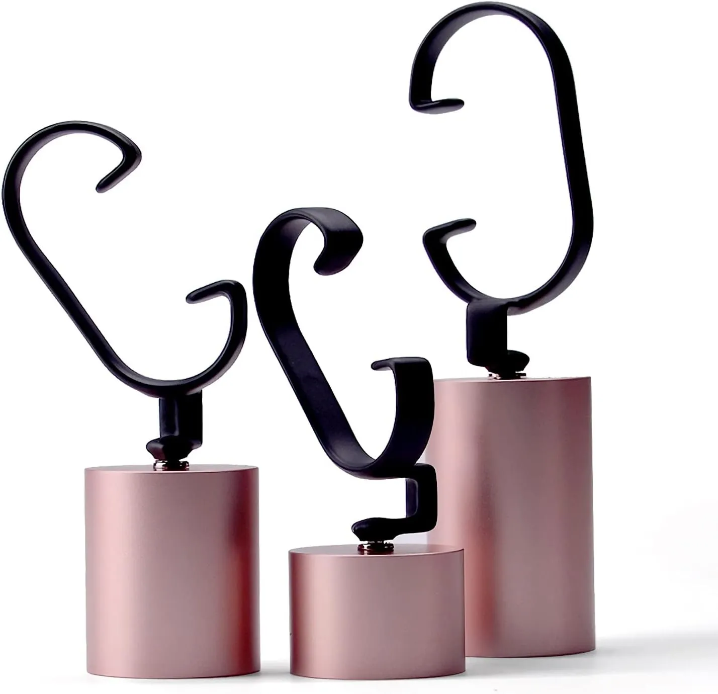 Jewelry Display Stand 3 Pack Watch Display Stand, Metal Round Watch Display Holder, Bracelet Showcase Bangle Jewelry Organizer Rack, Black and Rose Gold Jewelry Organizer Holder ( Color : Rose gold )