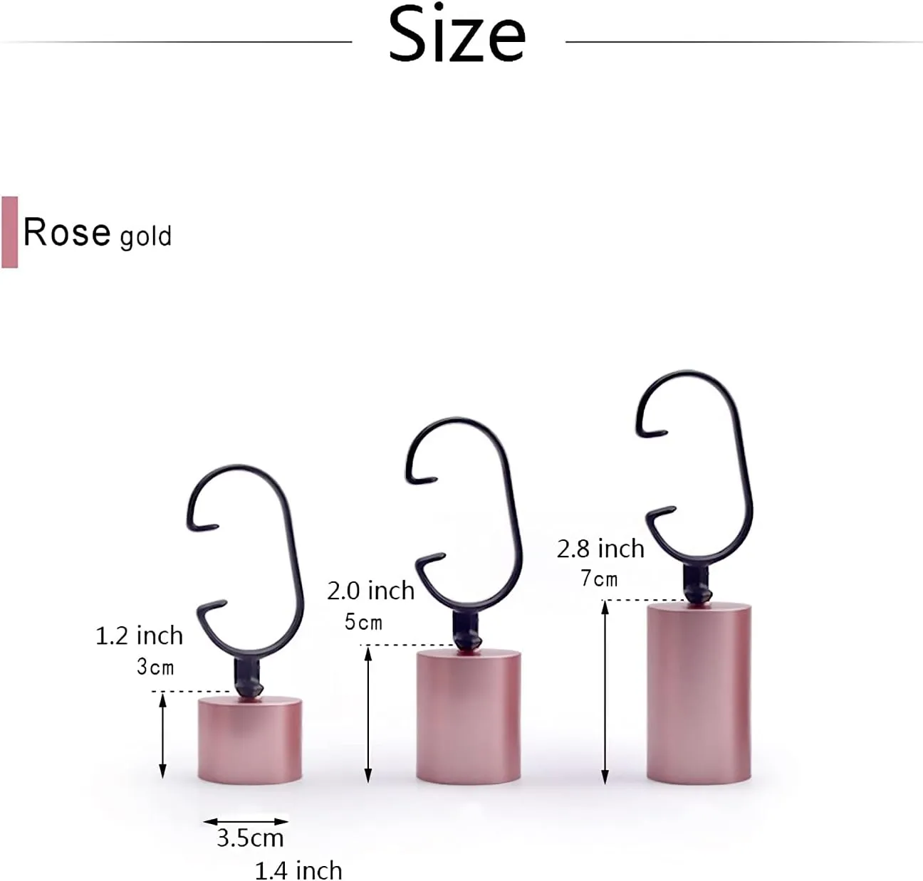 Jewelry Display Stand 3 Pack Watch Display Stand, Metal Round Watch Display Holder, Bracelet Showcase Bangle Jewelry Organizer Rack, Black and Rose Gold Jewelry Organizer Holder ( Color : Rose gold )