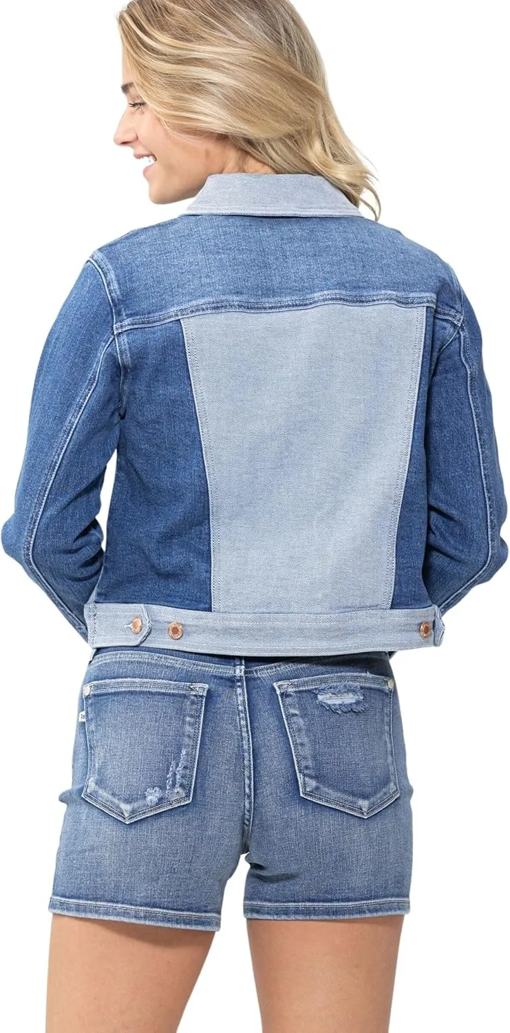 Judy Blue Women's Color Block Denim Jacket