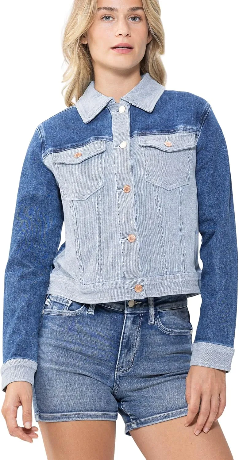 Judy Blue Women's Color Block Denim Jacket