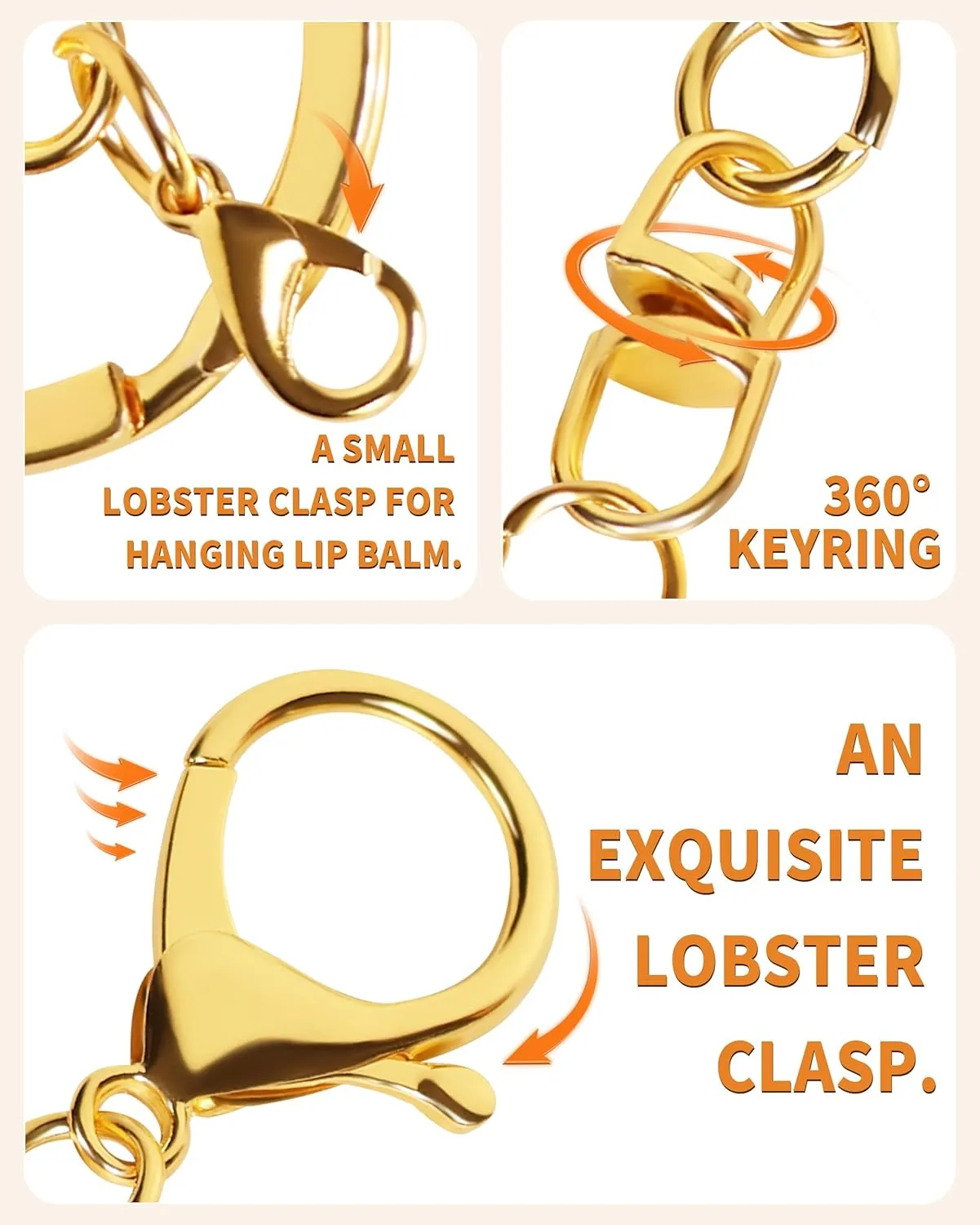 Key Chain Charm- Dainty Keychain, Purse Charm for Bag, Keychain Wristlet Wallet Accessories