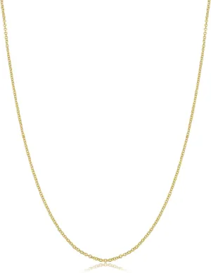 Kooljewelry 14k Yellow Gold Filled Or White Gold Filled Cable Chain Necklace For Women And Men (1mm, 1.3mm, 1.5mm or 2.1mm - sizes from 14 to 30 inch long)