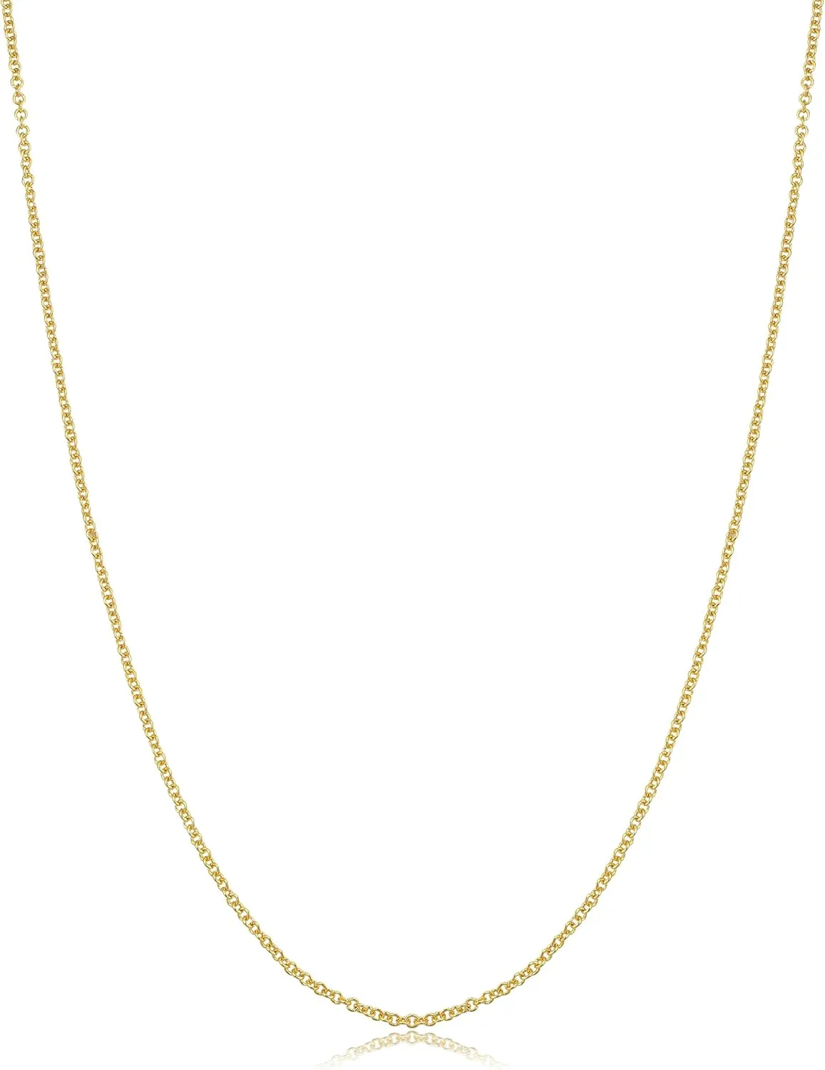 Kooljewelry 14k Yellow Gold Filled Or White Gold Filled Cable Chain Necklace For Women And Men (1mm, 1.3mm, 1.5mm or 2.1mm - sizes from 14 to 30 inch long)