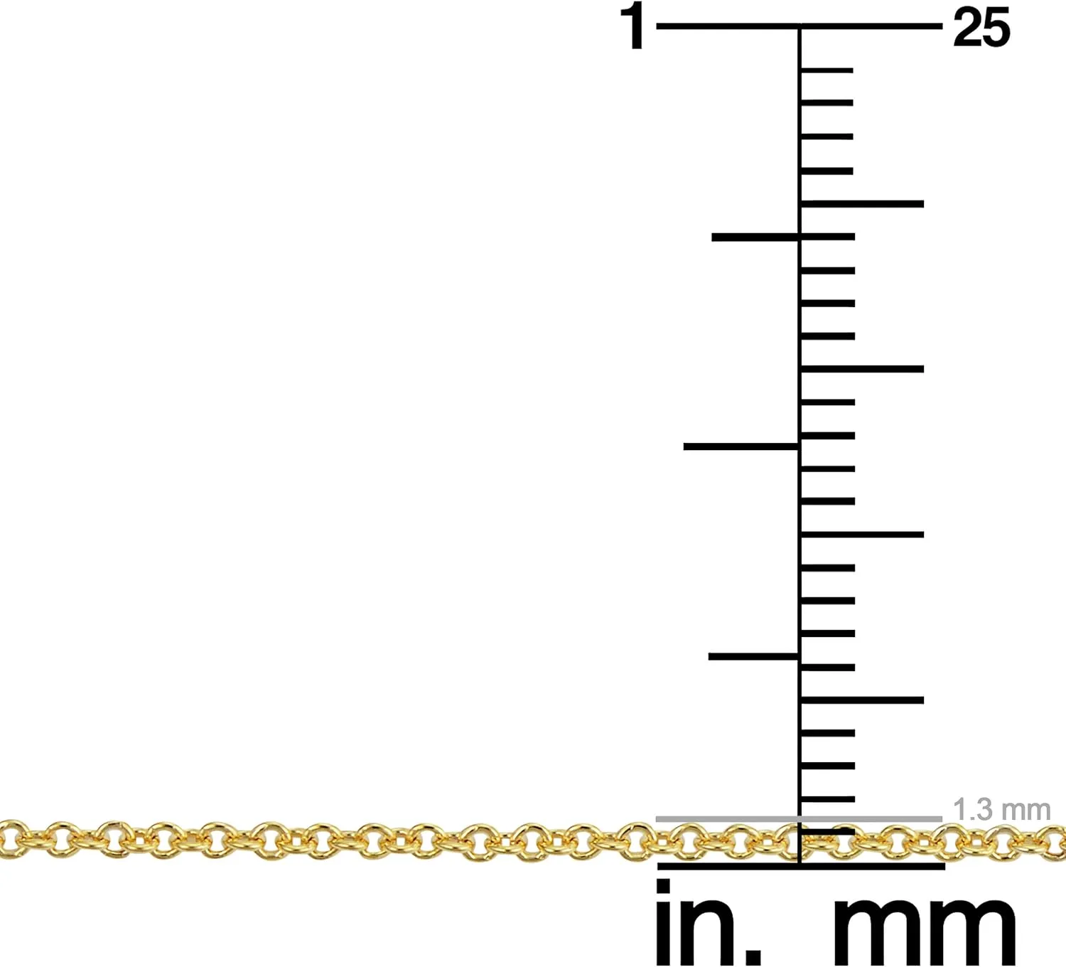 Kooljewelry 14k Yellow Gold Filled Or White Gold Filled Cable Chain Necklace For Women And Men (1mm, 1.3mm, 1.5mm or 2.1mm - sizes from 14 to 30 inch long)