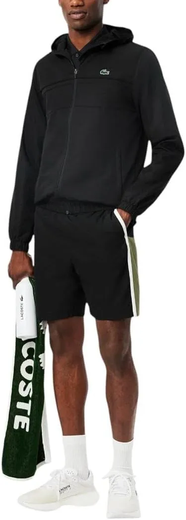Lacoste Men's Sport Lightweight Color Block Stripe Tennis Shorts