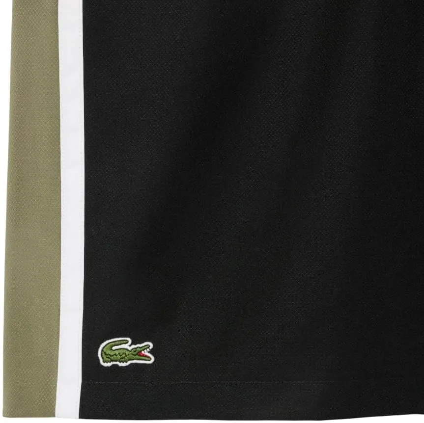 Lacoste Men's Sport Lightweight Color Block Stripe Tennis Shorts