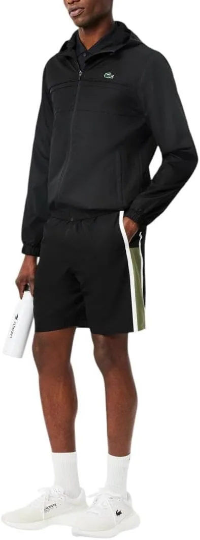 Lacoste Men's Sport Lightweight Color Block Stripe Tennis Shorts