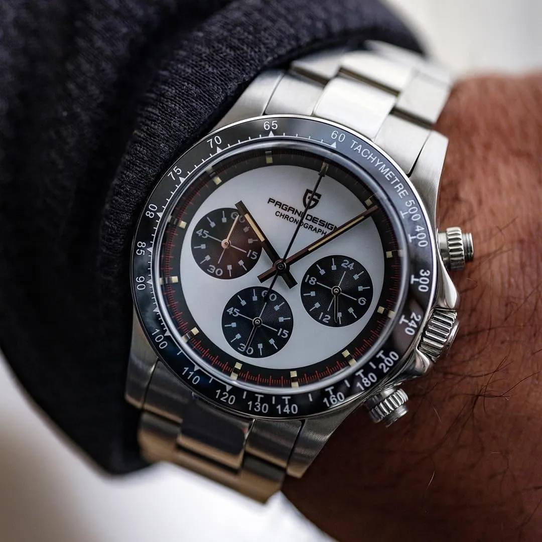 LACZ DENTON Pagani Design PD1644 Quartz Watches - Stainless Steel Men's Chronograph, Waterproof 100M Sports Clock, Fashion Gift, Business Casual Wristwatches