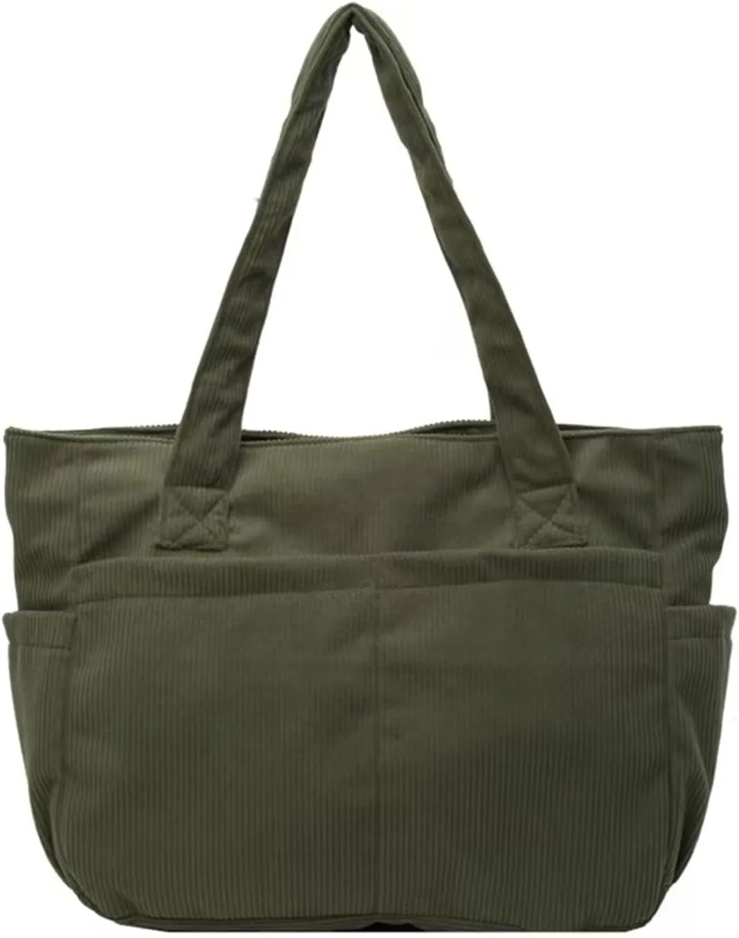 large-capacity hobo bag,Lightweight corduroy tote bag for women,Shoulder Bag with Multi-pocket for Travel, and Daily