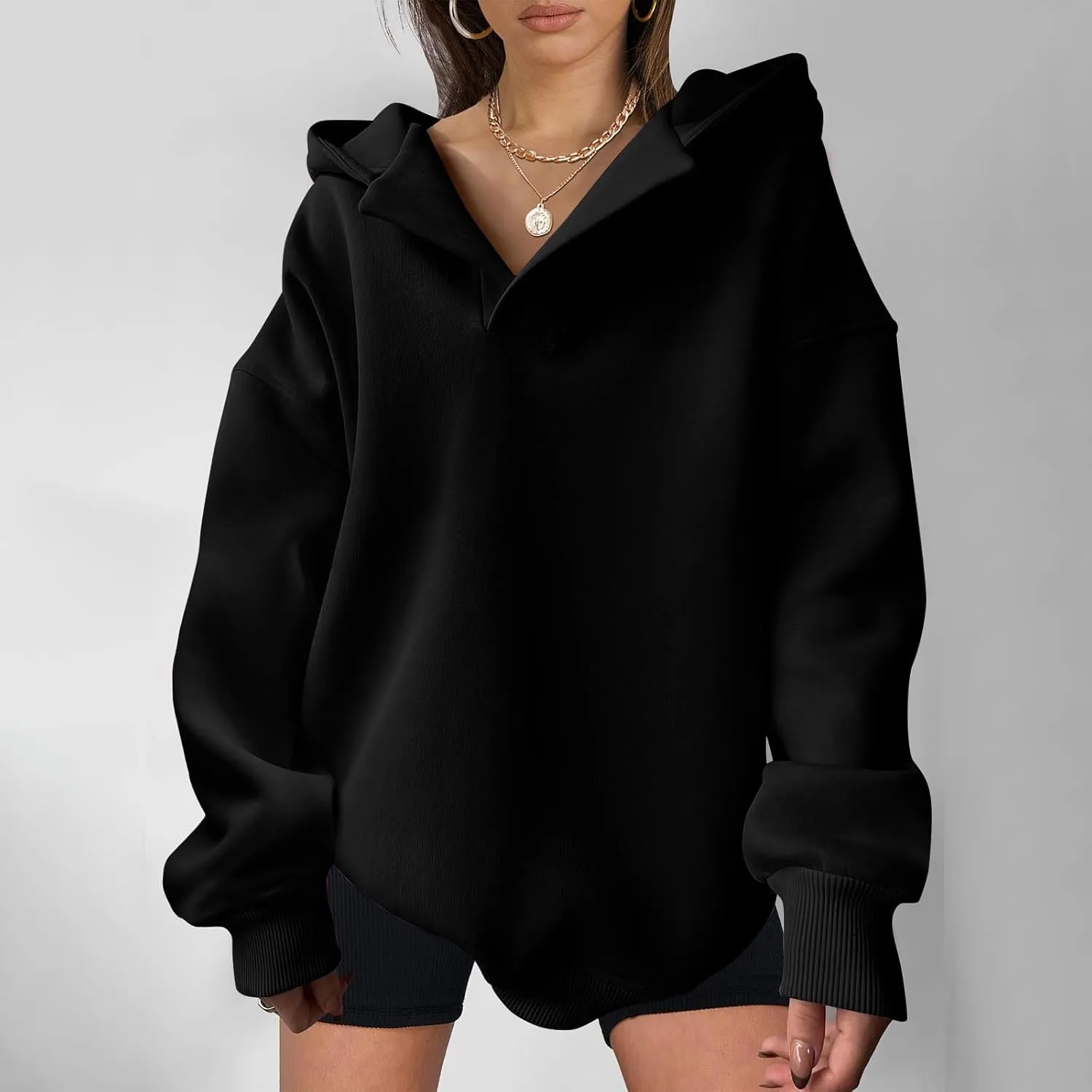 Lastesso Fall Fashion for Women 2024 Trendy Long Sleeve Hoodie Sweatshirt Oversized Comfort Pullover Preppy Clothes