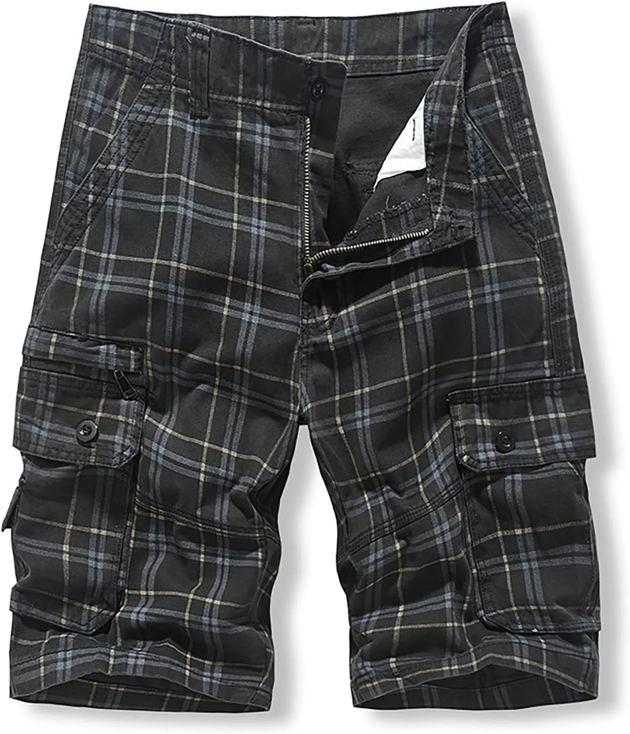 LCMTWX Mens Work Shorts Waist Pant Short Cargo Pant Solid Splice Pocket Drawstring Shorts Fashion Mens Shorts 10 Inch Mens