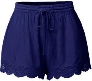 LCMTWX Plus Size Shorts Sweat Shorts Elastic Waist Running Workout Shorts with Pockets Women's Wide Leg Pants Plus Size