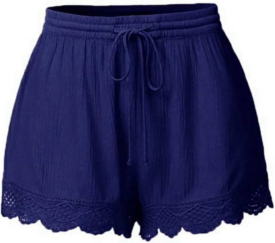 LCMTWX Plus Size Shorts Sweat Shorts Elastic Waist Running Workout Shorts with Pockets Women's Wide Leg Pants Plus Size