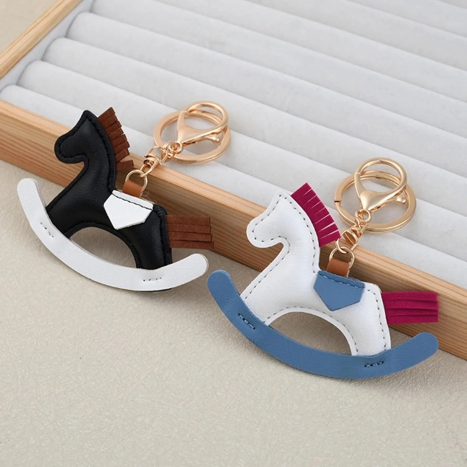 Leather Horse Bag Charm for Handbags, PU Leather Bags Charm for Women Girls Ladies
