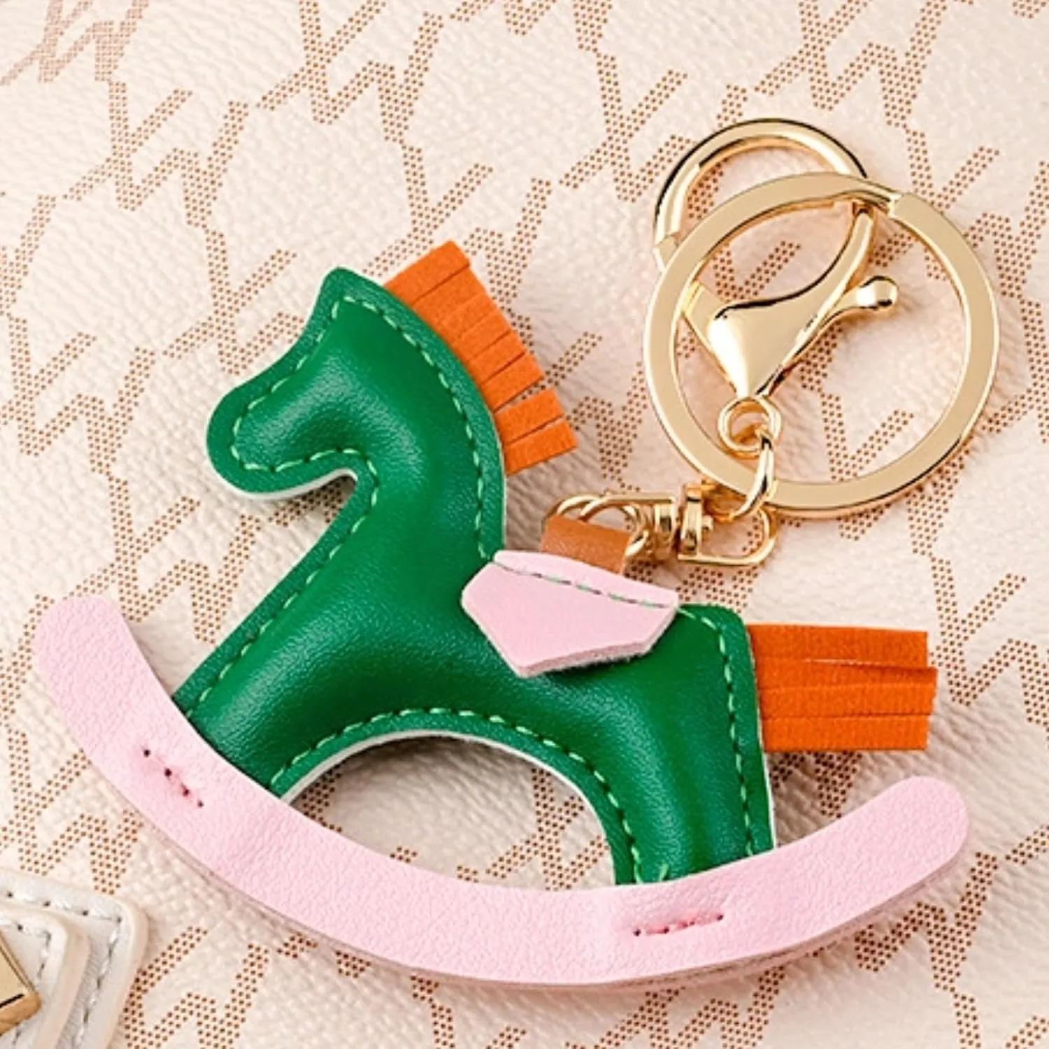 Leather Horse Bag Charm for Handbags, PU Leather Bags Charm for Women Girls Ladies