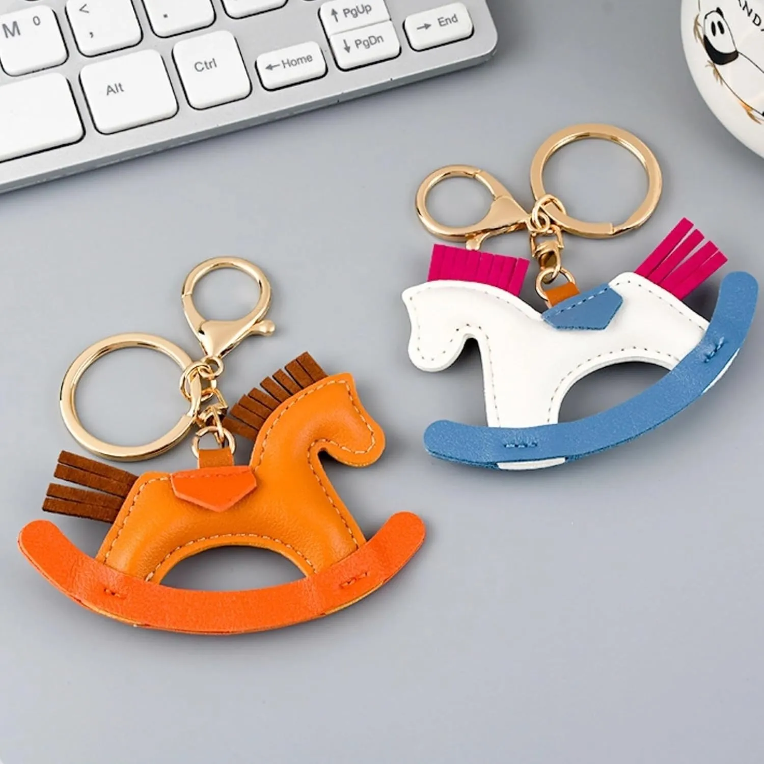 Leather Horse Bag Charm for Handbags, PU Leather Bags Charm for Women Girls Ladies