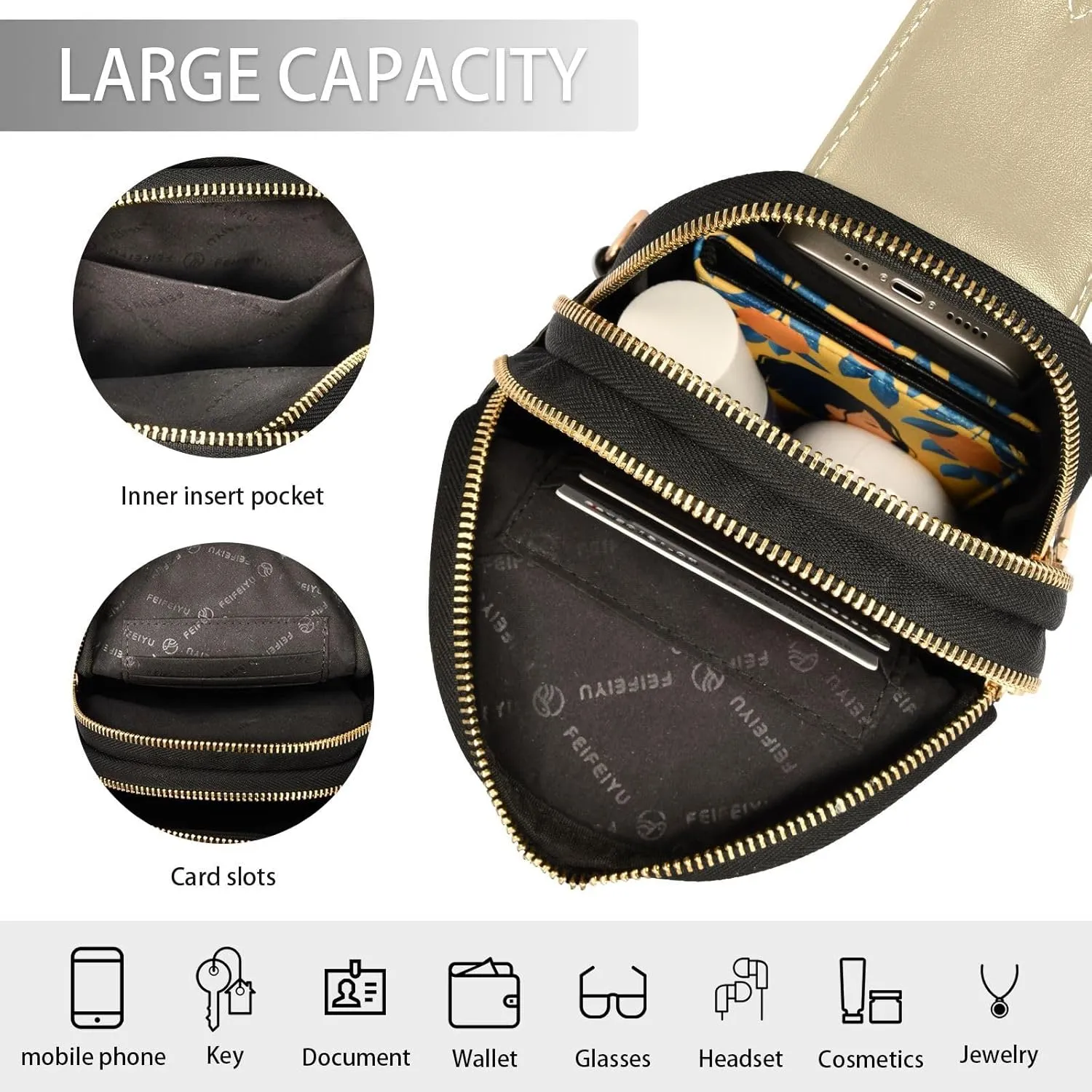 Light Gray Sling Bag for Women Men Fanny Packs Small Crossbody Bags for Women Leather Belt Bag Fashion Waist Packs Waterproof Chest Bag for Sports Hiking Running Travel
