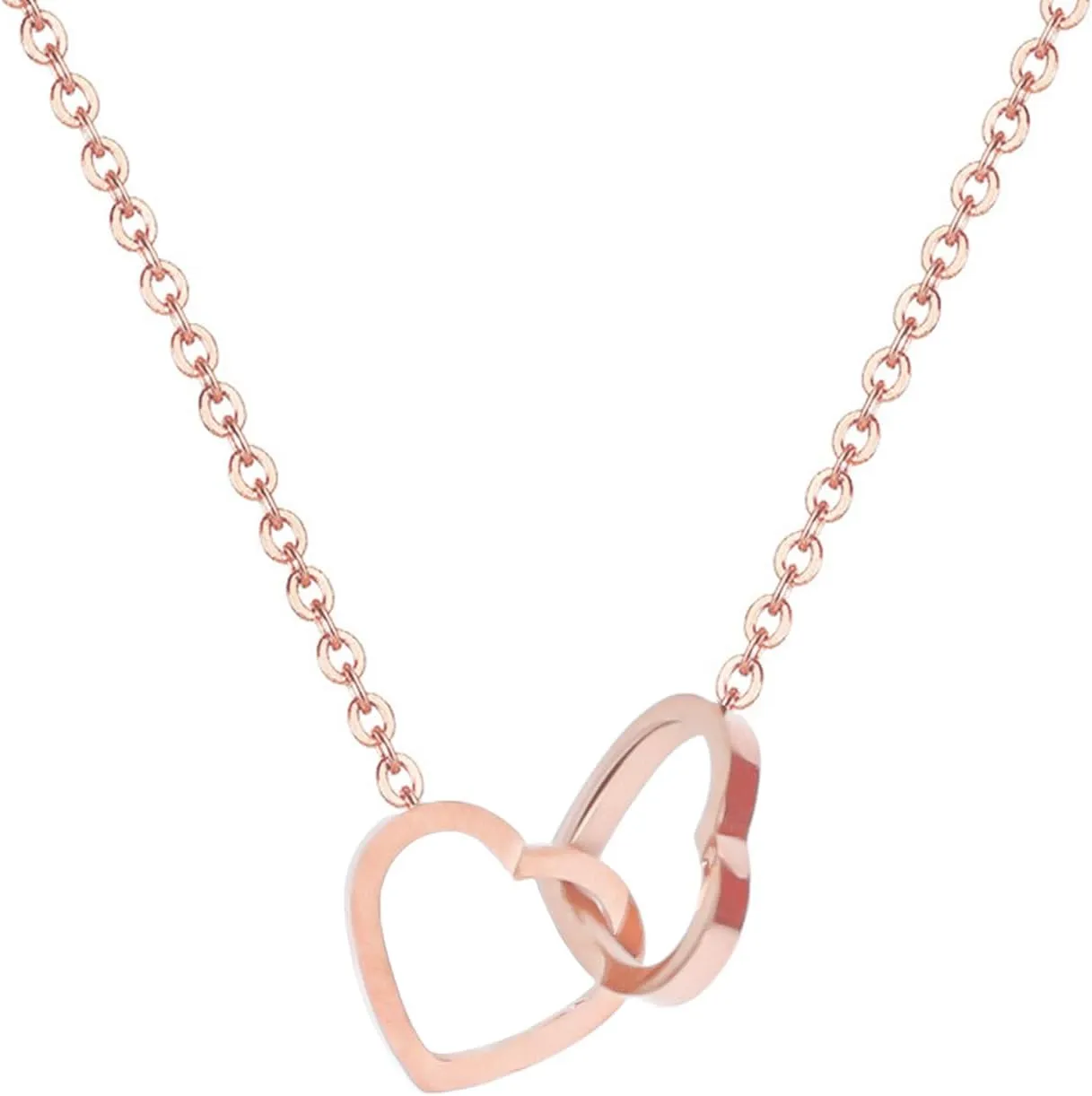 Love Word Necklace for Women Full Diamonds Dainty Necklace Rose Gold Plated Love Pendant Necklace with White CZ Elegant Women Jewelry Gift for Anniversaries & Valentine Day