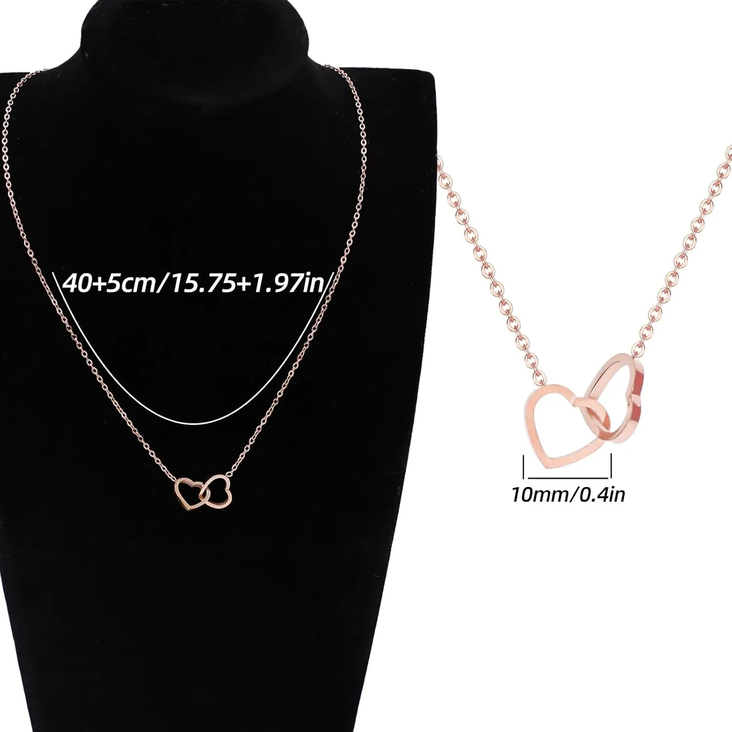 Love Word Necklace for Women Full Diamonds Dainty Necklace Rose Gold Plated Love Pendant Necklace with White CZ Elegant Women Jewelry Gift for Anniversaries & Valentine Day