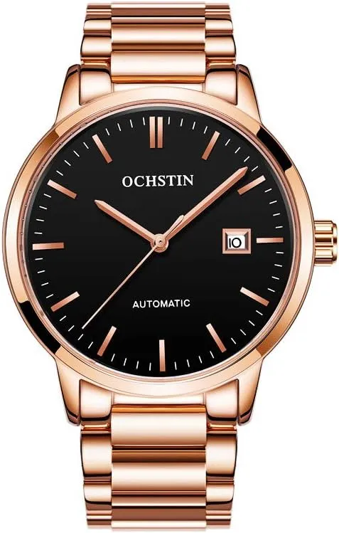 Luxury Men Fashion Mechanical Watch Stainless Steel Strap Men's Business Automatic Watches