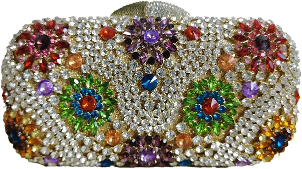Luxury Women Rhinestone Clutch Sparkly Crystal Evening Handbag for Wedding Party Cocktail Prom Purse