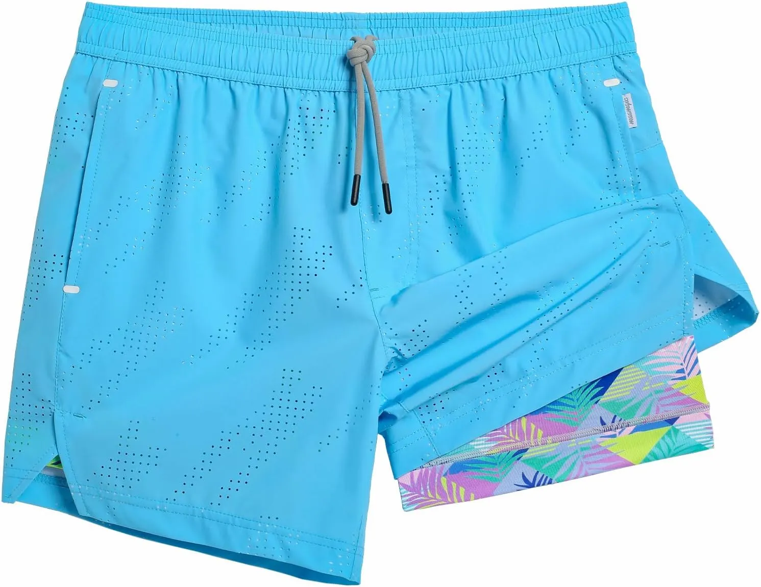 maamgic Mens Running Shorts with Compression Liner 5" Quick Dry Workout Gym Shorts Anti-Chafe 2 in 1 Athletic Shorts