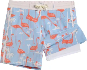 maamgic Men's Swim Trunks with Compression Liner Board Shorts Vintage Beach Shorts Quick Dry with Zipper Pockets