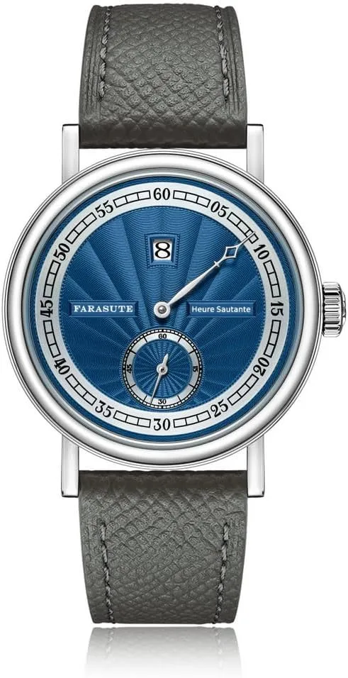 Men Automatic Watch 38mm Luxury Jump Hour Mechanical Wristwatch