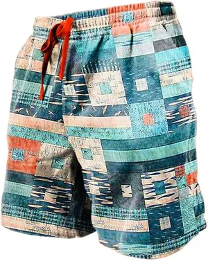 Men Casual Linen Shorts Fitness Sports Plus Size Five Quick Drying Beach Pants Shorts Khaki Men's Shorts Swim for