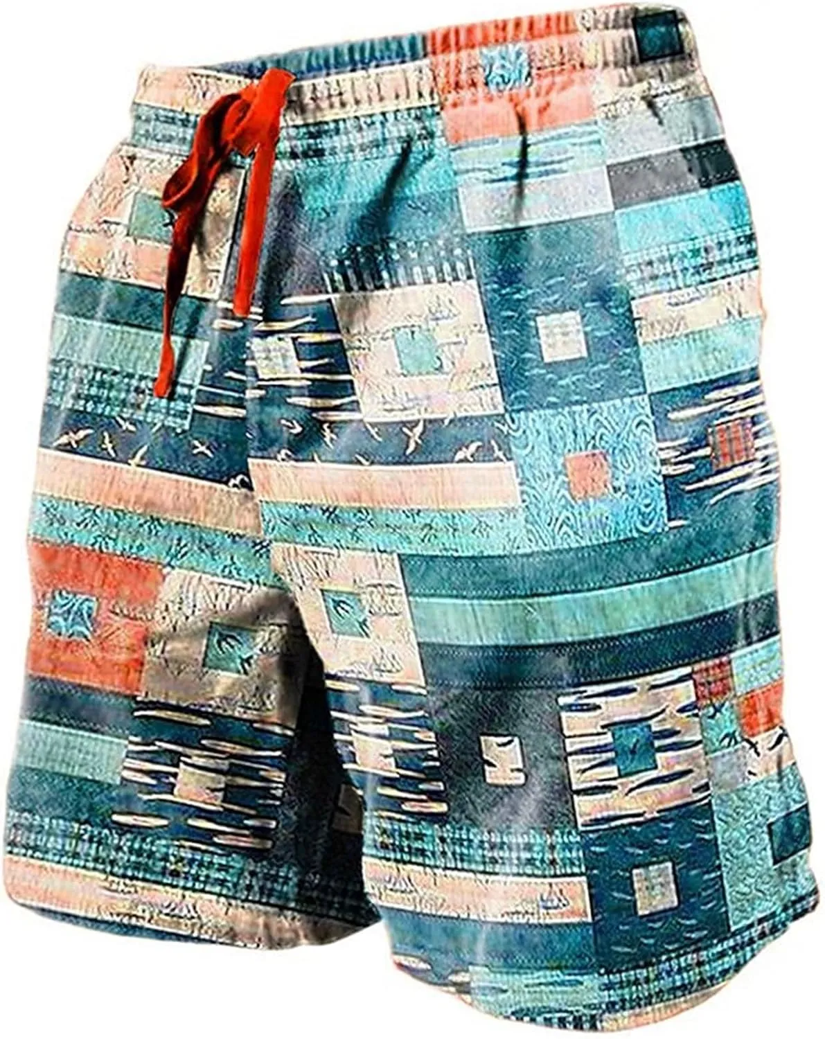 Men Casual Linen Shorts Fitness Sports Plus Size Five Quick Drying Beach Pants Shorts Khaki Men's Shorts Swim for