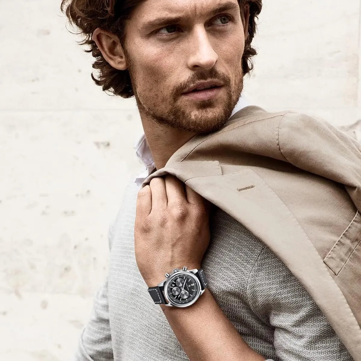 Men Watch Watch for Men Waterproof Stainless Steel Chronograph Quartz Analog Fashion Business Sport Work Wrist Watches