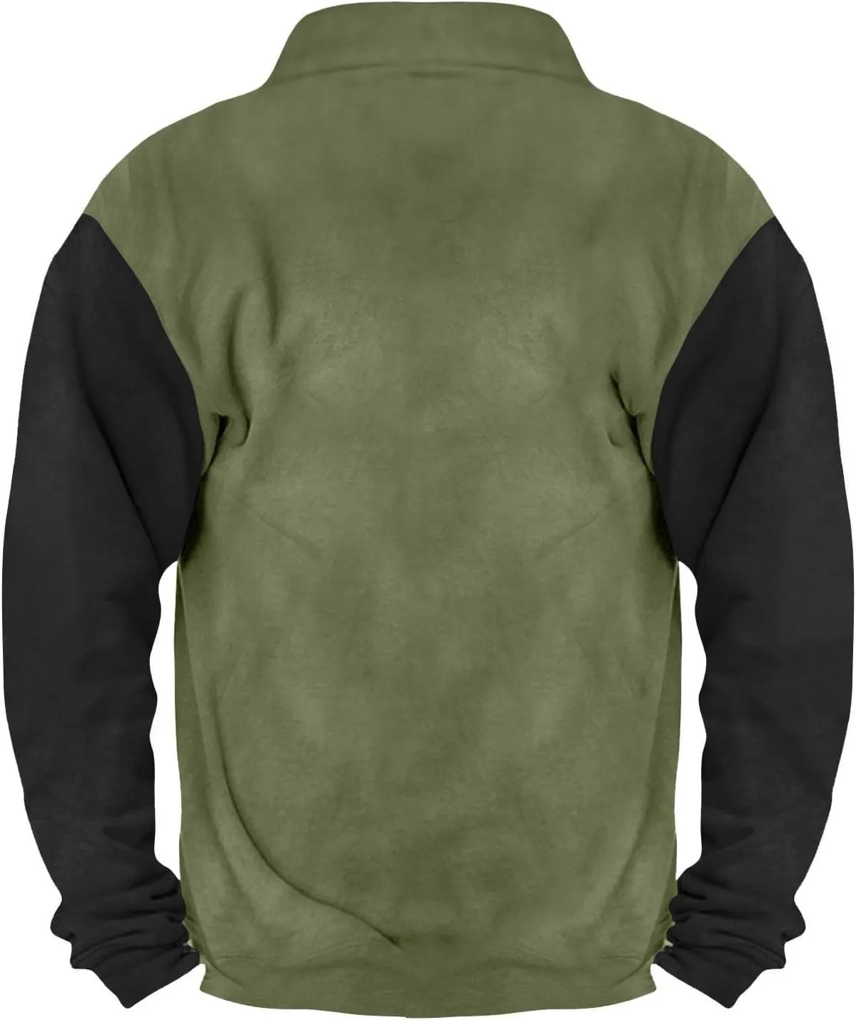 Men's Autumn Winter Sweatshirt Plush Stand Collar Tops Half Zipper Patchwork Pullover Fashion Casual Long Sleeve Top