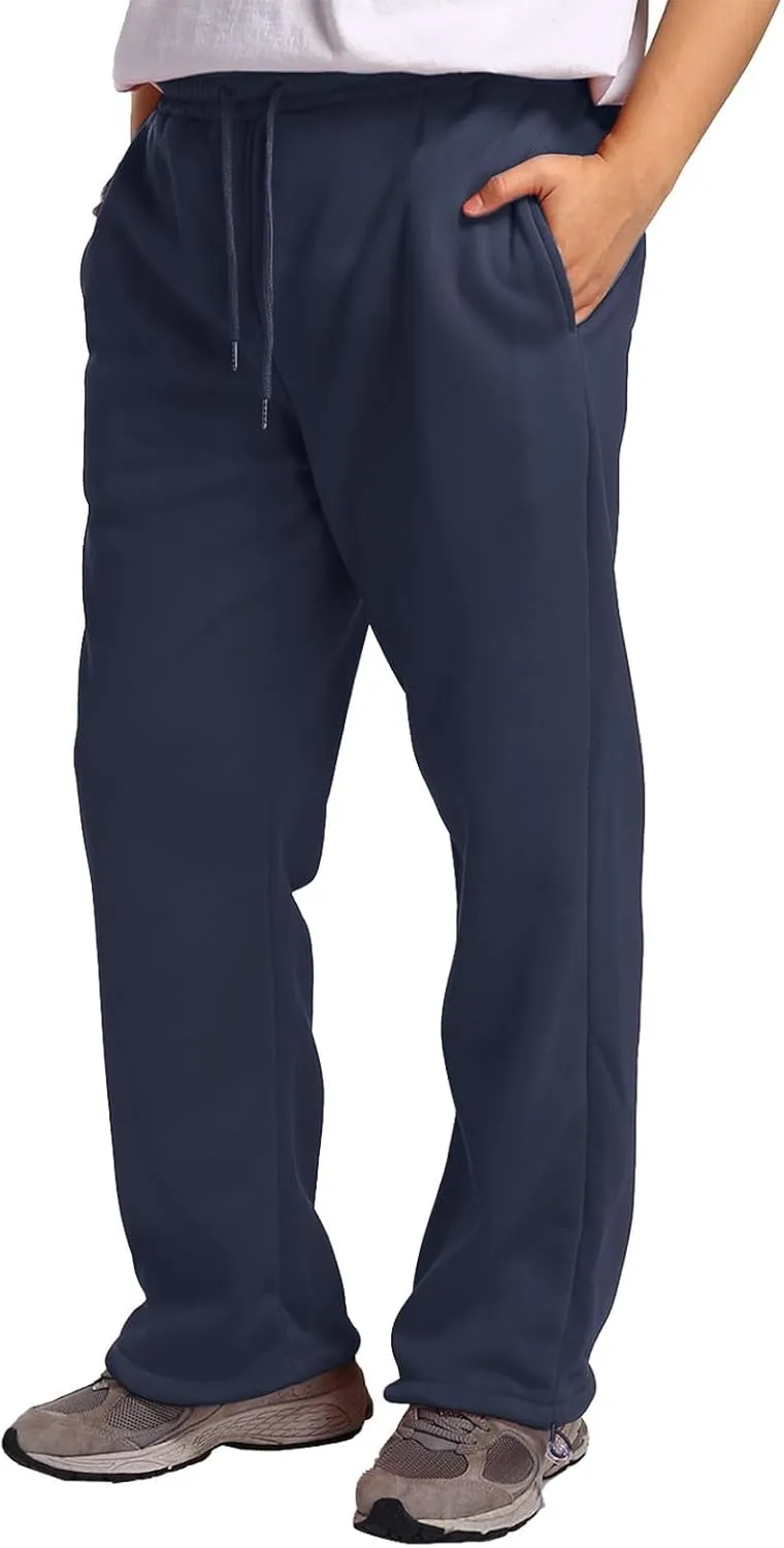 Mens Baggy Cargo Corduroy Pants, Wide Leg Loose Fit Drawstring Sweatpants, Sports Elastic Waist Open Bottom Casual Pants