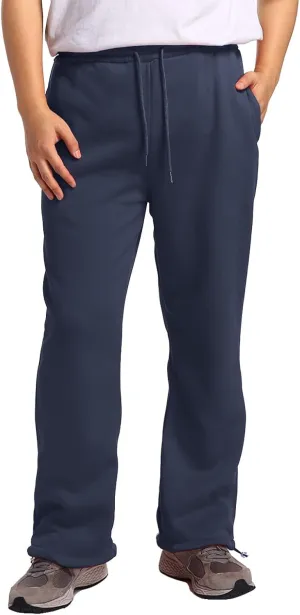 Mens Baggy Cargo Corduroy Pants, Wide Leg Loose Fit Drawstring Sweatpants, Sports Elastic Waist Open Bottom Casual Pants