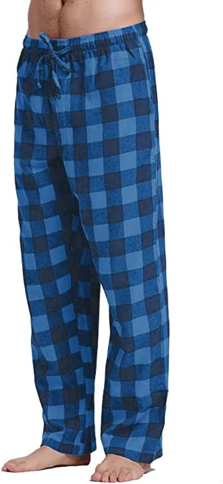 Mens Buffalo Plaid Pajama Pants with Pockets Soft Comfy PJs Bottoms Sleep Loungewear