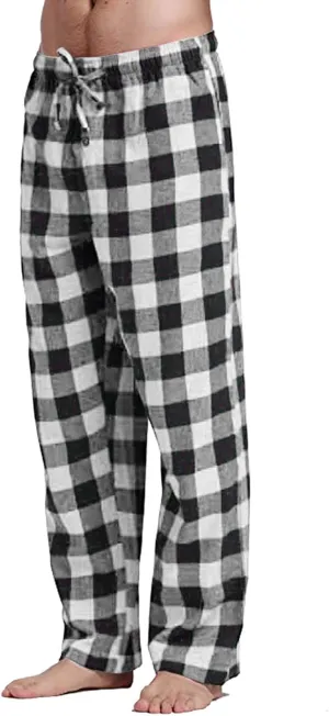 Mens Buffalo Plaid Pajama Pants with Pockets Soft Comfy PJs Bottoms Sleep Loungewear