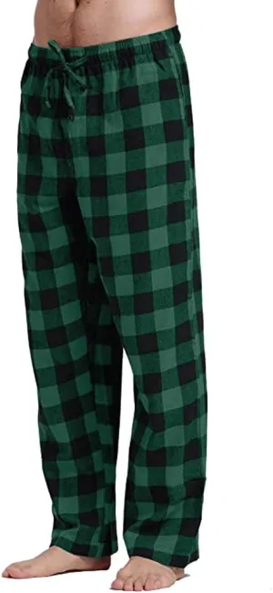 Mens Buffalo Plaid Pajama Pants with Pockets Soft Comfy PJs Bottoms Sleep Loungewear