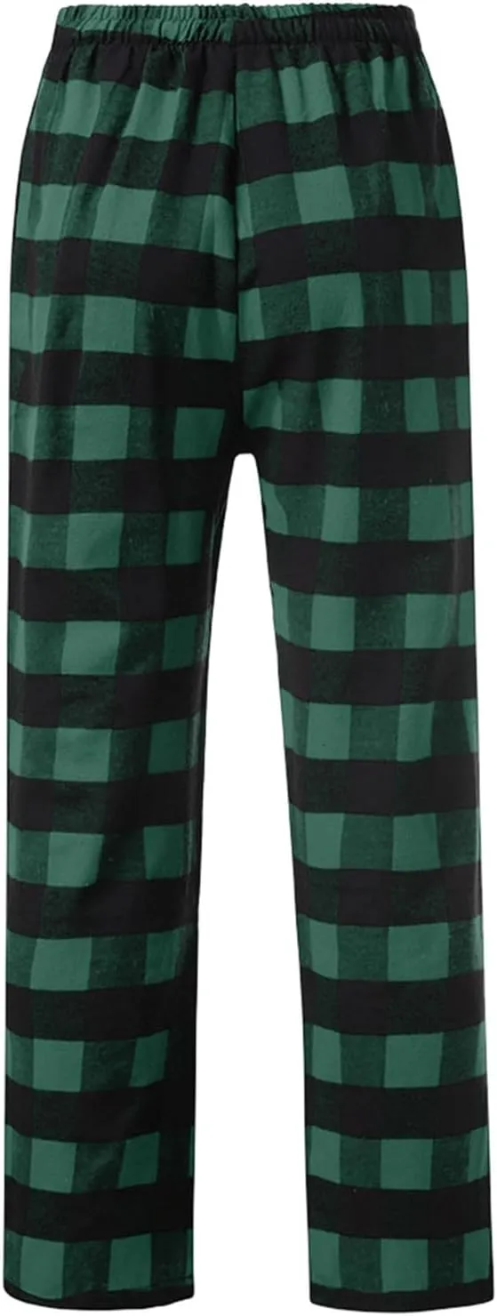 Mens Buffalo Plaid Pajama Pants with Pockets Soft Comfy PJs Bottoms Sleep Loungewear