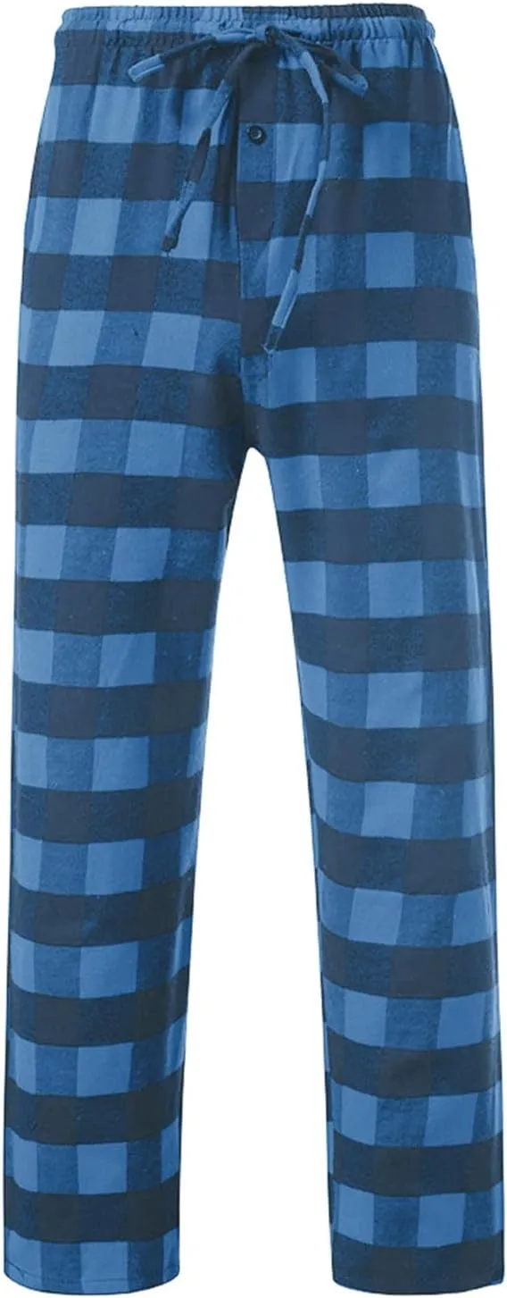 Mens Buffalo Plaid Pajama Pants with Pockets Soft Comfy PJs Bottoms Sleep Loungewear