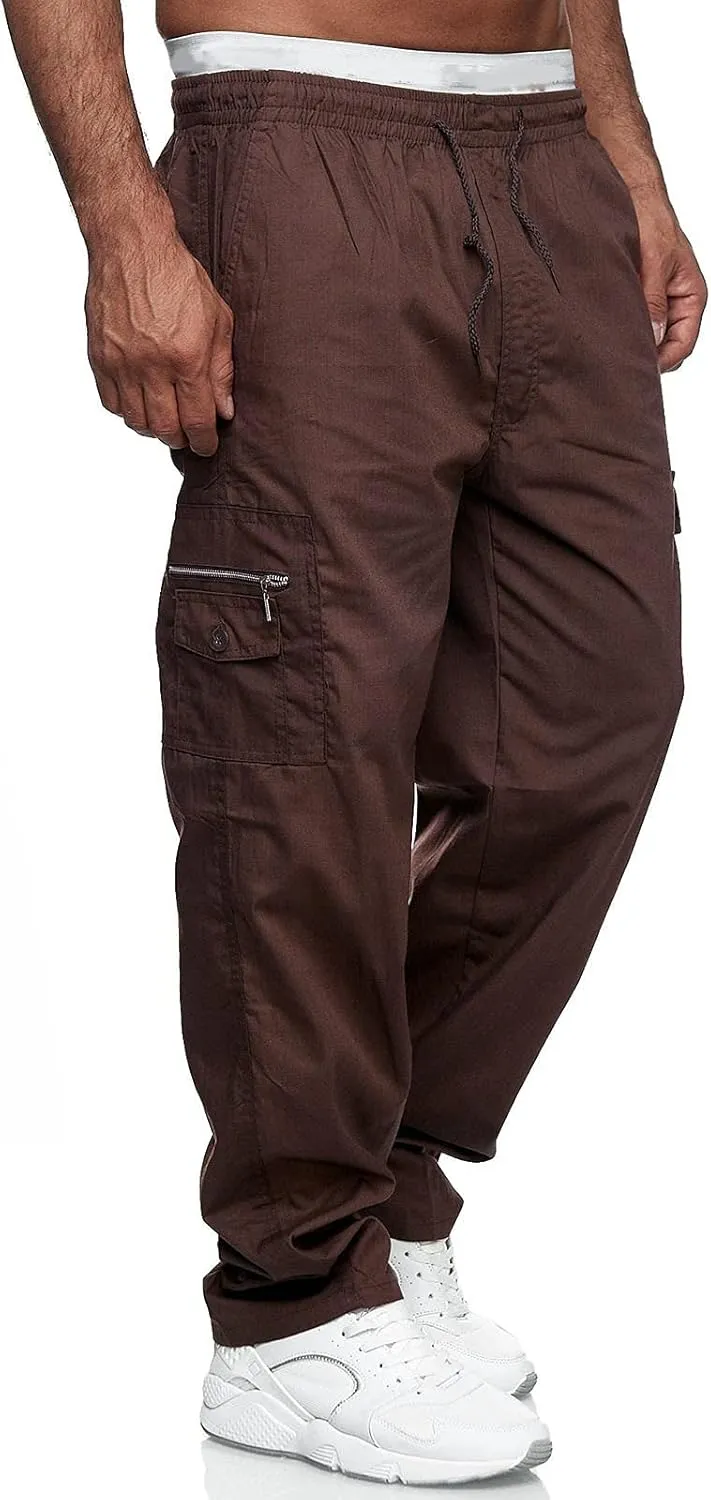 Men's Cargo Pants Military Tactical Hiking Jogger Athletic Work Big and Tall Outdoor Trousers Sweatpants with Pockets