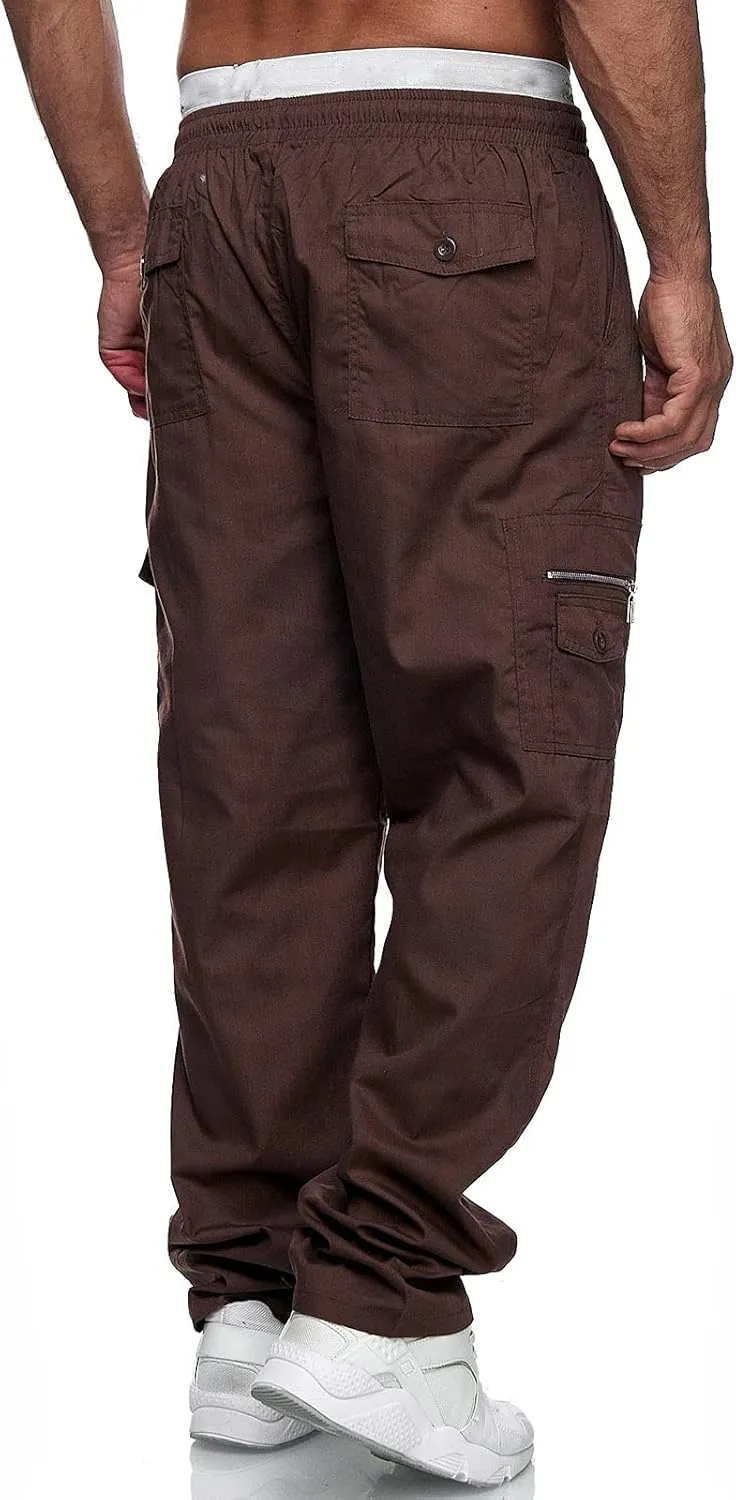 Men's Cargo Pants Military Tactical Hiking Jogger Athletic Work Big and Tall Outdoor Trousers Sweatpants with Pockets