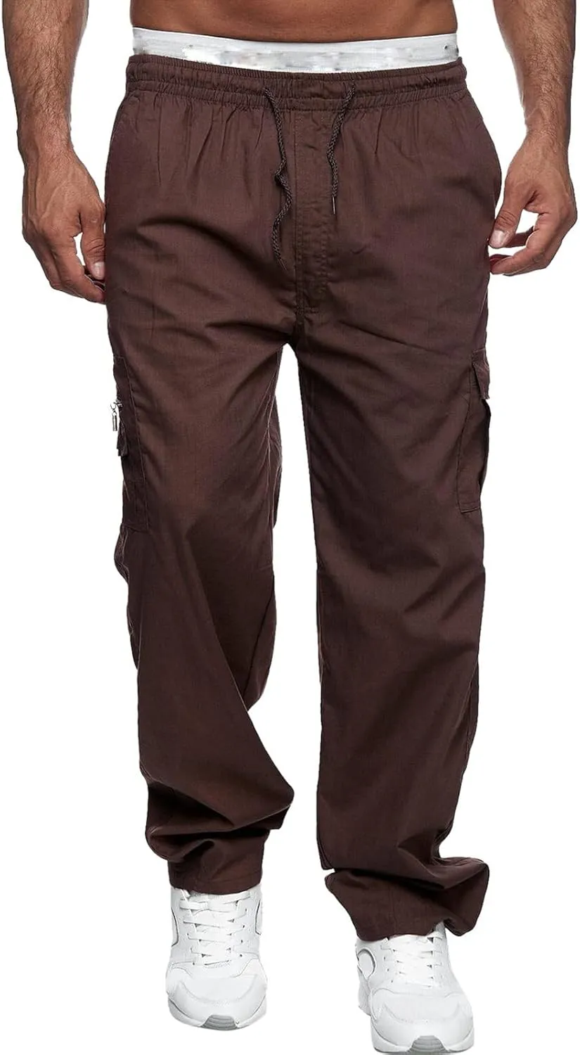 Men's Cargo Pants Military Tactical Hiking Jogger Athletic Work Big and Tall Outdoor Trousers Sweatpants with Pockets