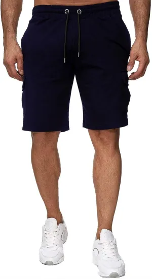 Mens Cargo Shorts Elastic Waistband Multi Pockets Casual Work Shorts for Men Loose Fit Lightweight Gym Workout Running Shorts