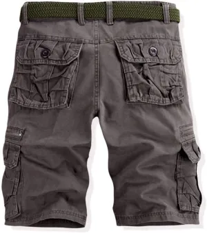 Mens Cargo Shorts Size 36 Short Cargo Pant Solid Splice Pocket Drawstring Shorts Fashion Solid Cargo Shorts for Men