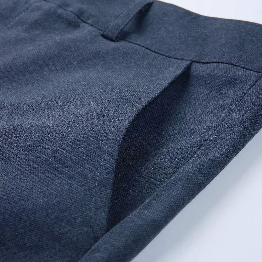 Men's Casual Plaid Dress Pants Stretch Flat-Front Suit Pant Slim Fit Ankle Length Pencil Tapered Trousers with Pockets