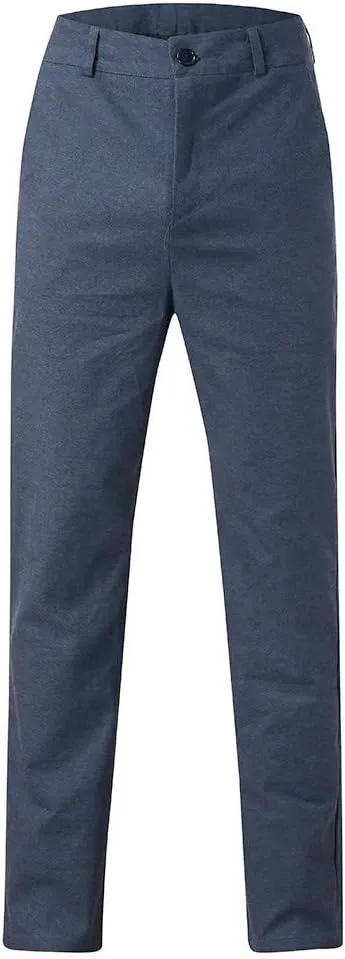 Men's Casual Plaid Dress Pants Stretch Flat-Front Suit Pant Slim Fit Ankle Length Pencil Tapered Trousers with Pockets