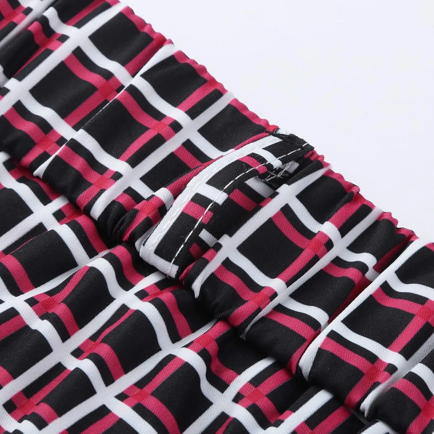Mens Casual Plaid Pants Fashion Retro Tapered Stretch Slim Fit Business Dress Chino Pants Formal Lightweight Pants
