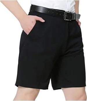 Mens Casual Shorts Cotton Slim Fit Chino Shorts Summer Flat Front Shorts with Pockets Travel Hawaii Lounge Holiday Beach