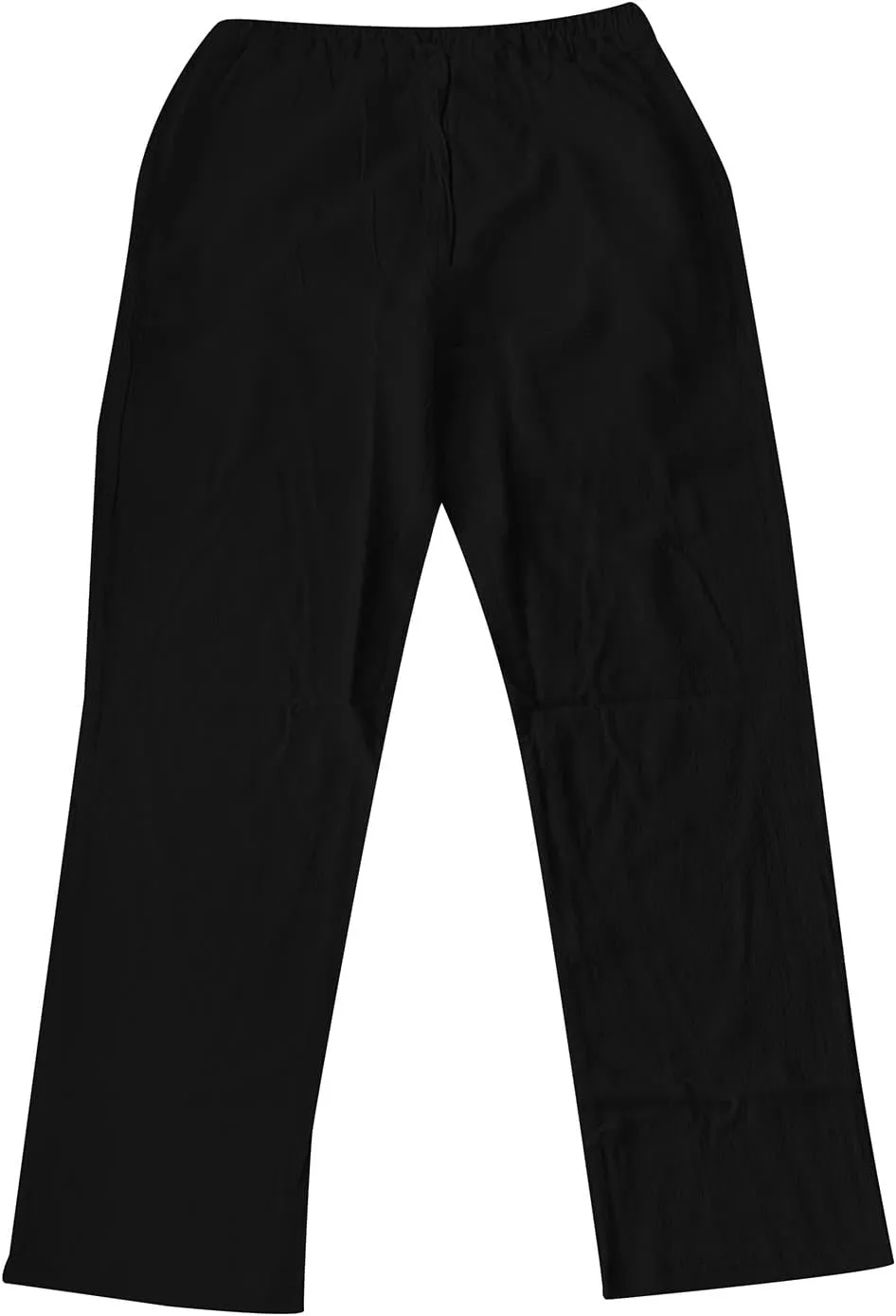 Mens Cotton Pants Casual Elastic Waist Drawstring Lightweight Summer Beach Trousers with Pockets, Tactical Pants for Men